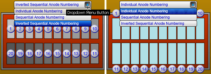 Anode Numbering Dropdown Menu
