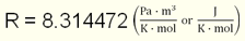 Value Gas Constant