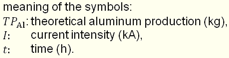 Equ. 2.6 Meaning of the Symbols